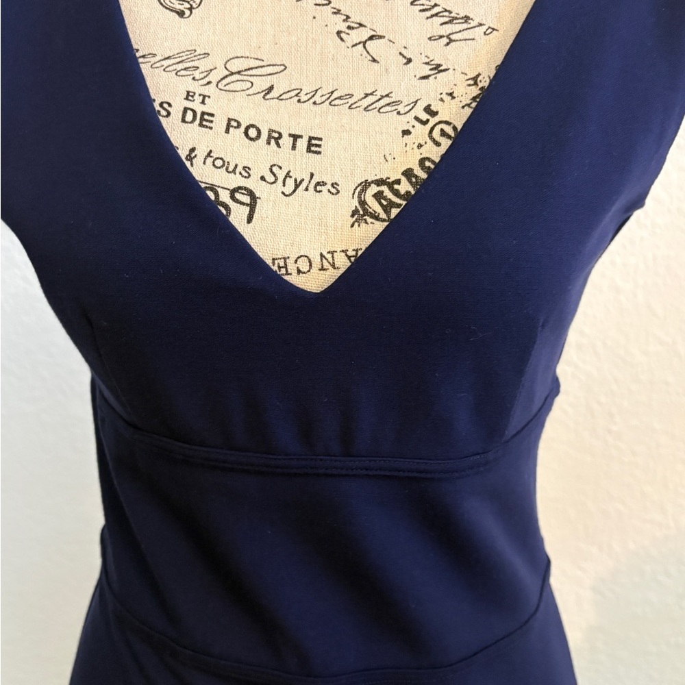 Isabel de Pedro Dress Size 6 Dark Blue Bodycon - Picture 3 of 4